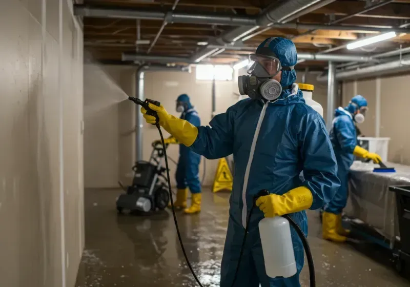 Basement Sanitization and Antimicrobial Treatment process in Lipscomb, AL